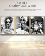iHery Every Hour is Happy Hour Framed Trendy NewsPaper Wall Art, Natural OAK - Image 9