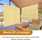 DoubleFill 2 Pcs Bamboo Shades Outdoor Reed Roll up Blinds 72" W x 72" H - Image 6