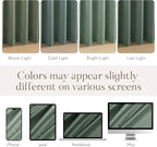 NICETOWN Green Velvet Curtains 96 inches Long 2 Panels - Image 7
