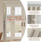 AJAZZ Blackout Accordion Door Curtain 98"x78" Cream Yellow - Image 5