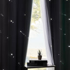 XiDi Rainbow Blackout Curtains for Kids Room, Unicorn Wall Decals - Image 9