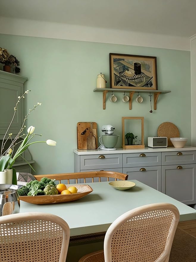 Dimoon 118''x17.7'' Green Peel and Stick Wallpaper Contact Paper Modern Self - Image 5