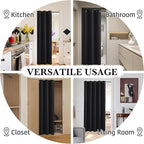 RYB HOME 100% Blackout Doorway Curtains, Closet Curtain - Image 5