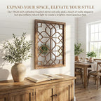 Set of 2 19x26 Inch Large Redbrown Shatterproof Rectangular Wall Mirrors - Image 4