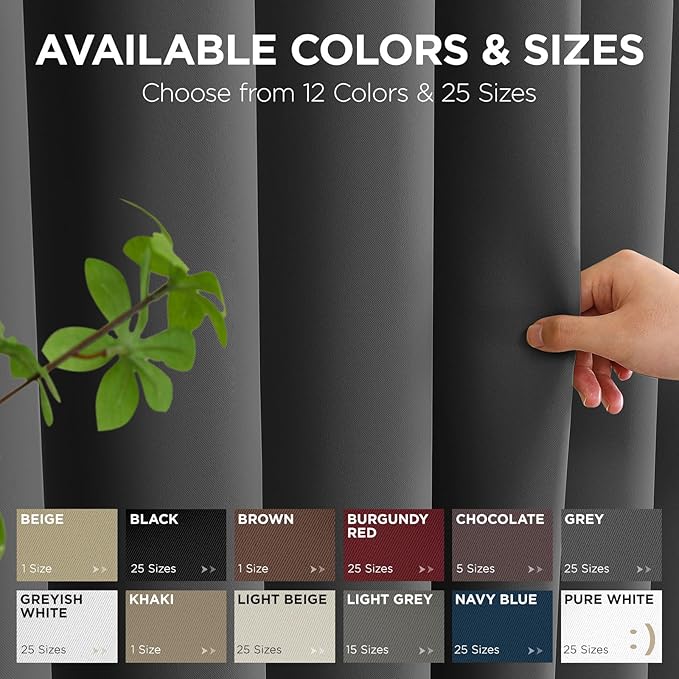 Joydeco Blackout Patio Sliding Door Curtains 96 Inches Long, Grommet Privacy - Image 7