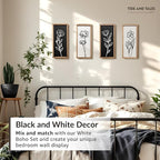3D Black and White Wall Art Lightweight, Wooden Ready-to-Hang Framed Floral - Image 8
