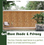 Barydat 3 Pcs 4 x 16.4 ft Reed Fence Roll, 85% Shade Bamboo Privacy Screen - Image 7