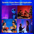 Wave Wall Light, 30W Smart RGBW Water Ripple Projector - Image 8