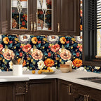 BOKEBEVE Extra Long Peel and Stick Wallpaper Vintage Extra Long Floral - Image 3