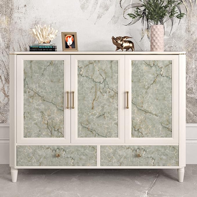 Green Marble Contact Paper for Countertops Waterproof Granite Peel and Stick - Image 6