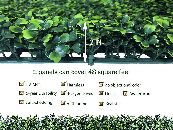 ODTORY Artificial Ivy Privacy Fence Wall Screen: 4FT X 12FT UV-Anti Faux - Image 3