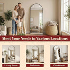 Suidia 76"x34" Arched Full Length Mirror - Image 9