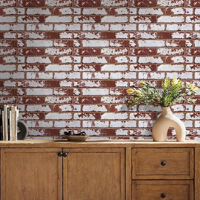 Commomy 3D Peel and Stick Brick, Ultralight Thin PVC Faux Brick Wall Panels - Image 9