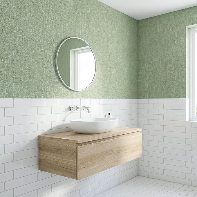 WADILE Grasscloth Peel and Stick Wallpaper 15.7in x 787.4in, Textured Contact - Image 6