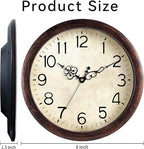 KECYET Wall Clock, Vintage Wall Clocks Battery Operated Quartz Silent - Image 9
