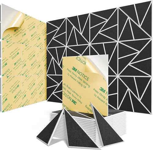 18 pack Acoustic Panels With Self-Adhesive, Sound Panels High Density, by ROOME