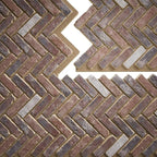 EverStone Herringbone Faux Brick Panel, 46 1/2"W x 25 1/4"H x 1"D, Smokey Rose - Image 9