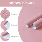 Dimoon 17.7''x118'' Peel and Stick Wallpaper Pink Contact Paper - Image 3