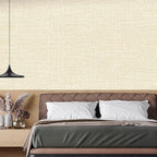 Beige Grasscloth Peel and Stick Wallpaper 17.3"x1200" Faux Linen Textured - Image 5