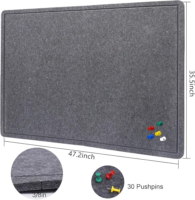 Large Bulletin Board, 48 X 36 inches Cork Board - Image 3