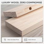 Homeforia Wood Floating Shelf 12 inch, High End Solid Natural Wood 12inch - Image 4