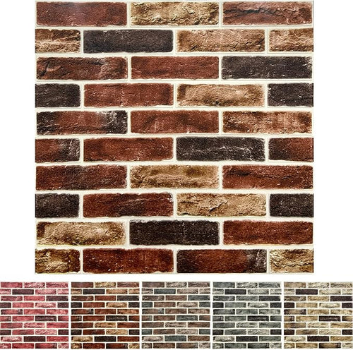 20-Pack 104 Sq.Ft 3D Wall Panels Peel and Stick 3D Faux Brick Wallpaper Peel by YLLYLL