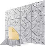 18-Pack Acoustic Panels, Peel & Stick Sound Proof Foam Panels by Lebenforce