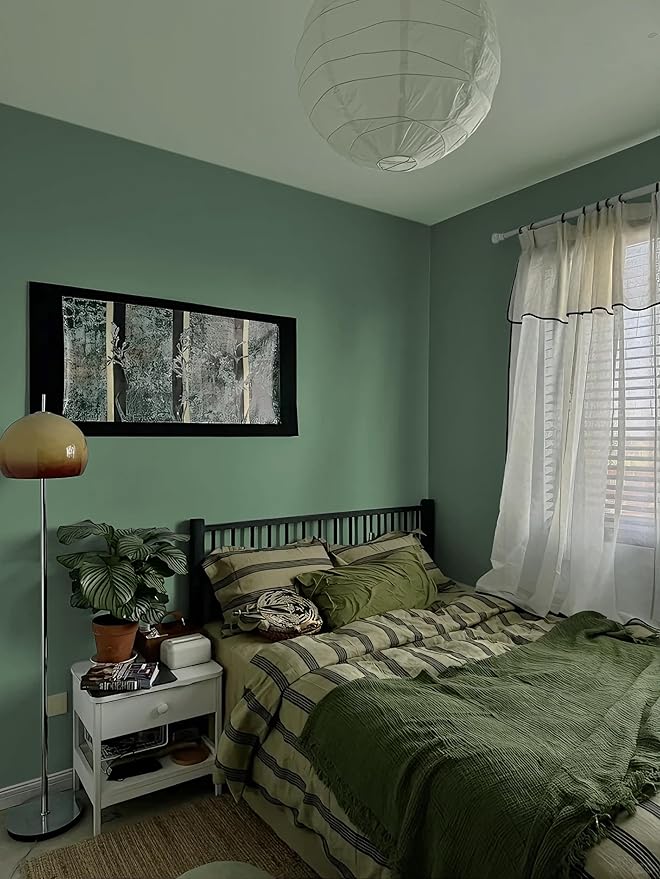 Dimoon 118''x17.7'' Green Peel and Stick Wallpaper Contact Paper Modern Self - Image 7