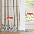 Lajode Brown Plaid Curtains Pattern Printed 90 Inches Long - Image 3