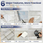Decoroom Shiplap Peel and Stick Wallpaper 17.71" X 118" - Image 2