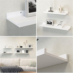 Boswillon 55.1 Inches Long Floating Shelves, 2 Set Rustic Wall Shelf - Image 5