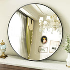 VooBang Round Mirror 19.6" Black Wall Mounted Circle Mirrors Vanity Mirror - Image 2