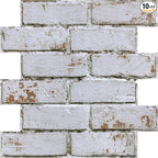 3D Faux Brick Wall Panels Peel and Stick, Small Brick-Look Textured Wall Sticker by SMOOSTIKCDECOR
