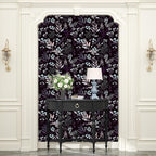 Laatse Vintage Purple Wallpaper Peel and Stick Dark Pink Floral Wallpaper - Image 2