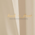 NICETOWN Beige Velvet Curtains 63 inches 2 Panels Set, Thermal Insulated Heavy - Image 4
