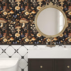 BOKEBEVE Peel and Stick Wallpaper Mushroom Wallpaper Vintage Floral Contact - Image 3
