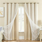 XiDi Curtains for Bedroom Decor Beige52/63/1 - Image 8