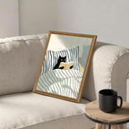 Fantasy Artists Reading Black Cat on Bed Wood Framed Wall Art, 12x16 Inches - Image 5