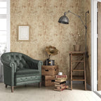 VEELIKE Aged Tan Concrete Wallpaper Peel and Stick Textured Distressed Concrete - Image 2