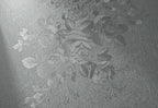 Grey Floral Peel and Stick Wallpaper Embossed Contact Paper 17.7 inch x by lenify