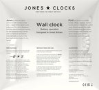 JONES CLOCKS® Pulsar wall Clock | Square Rounded Retro Clock | 10 inch | Blue | - Image 9