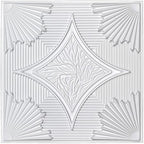Art3d Drop Ceiling Tiles 24x24 in White, 3D Wainscoting Panels Glue Up 2x2 - Image 2