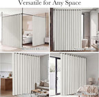 RYB HOME Accordion Style Closet Curtain-100% Blackout Folding Accordion Curtain - Image 8