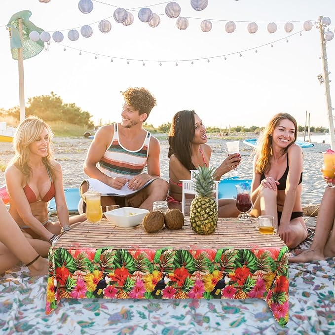 Kochorie 100 Ft X 54 Inch Hawaiian Luau Party Tablecloth Roll - Image 5