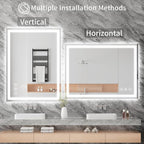 Koonmi 36"x24" LED Mirror for Bathroom, 90CRI Anti-Fog Vanity Mirror - Image 7
