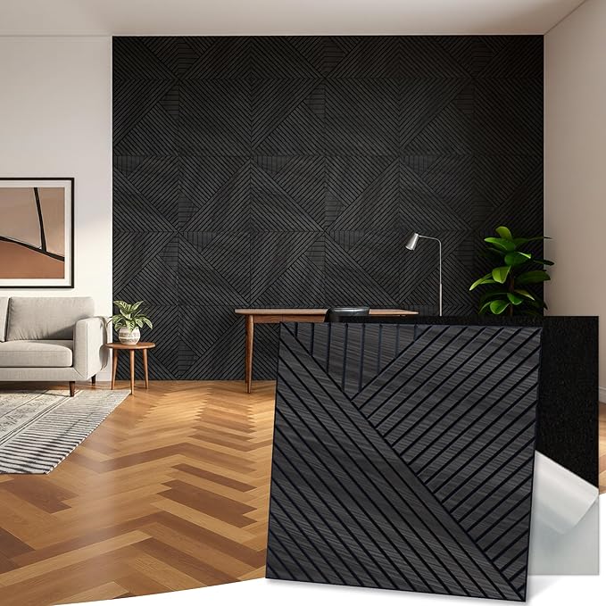 Mollywell Art Acoustic Wall Panels, 24x24 Inch 8 Pack, Wood Veneer, Sound by Mollywell
