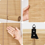 Bamboo Window Blinds, Roll Up Bamboo Blinds - Image 3