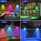 LIANGLOME 2 Pack Solar Fence Lights Outdoor, 2PK Solar Outdoor Light Warm White - Image 7