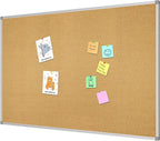 Lockways Large 60" x 36" Large Cork Board Bulletin Board, Framed CorkBoard by Lockways