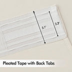 MIULEE Ivory Back Tab Blackout Curtains 90 Inches Long 2 Panels Set - Image 4